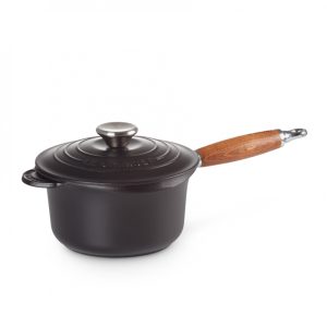 Casserole with long wooden handle 18cm Black